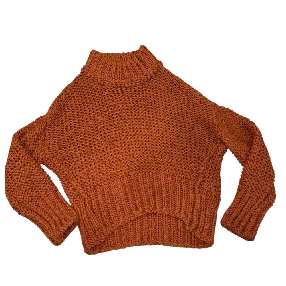 Free People My Only Sunshine Chunky Slouchy Knit Sweater Tuscan Earth Orange XS - Picture 5 of 10